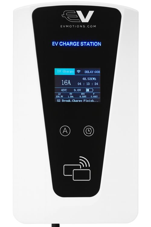 1-EVMOTIONS Delta Smart Wallbox Type2 11kw Wi-Fi EV kabelis